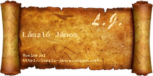 László János névjegykártya